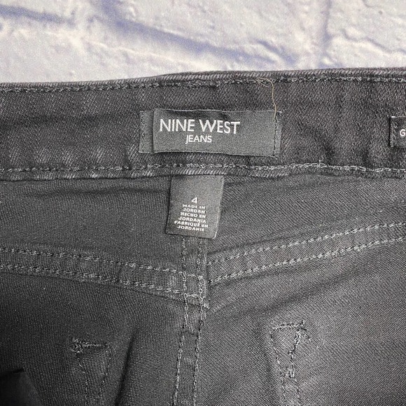 Nine West Gramercy Skinny Ankle Jeans in Black - Picture 4 of 7